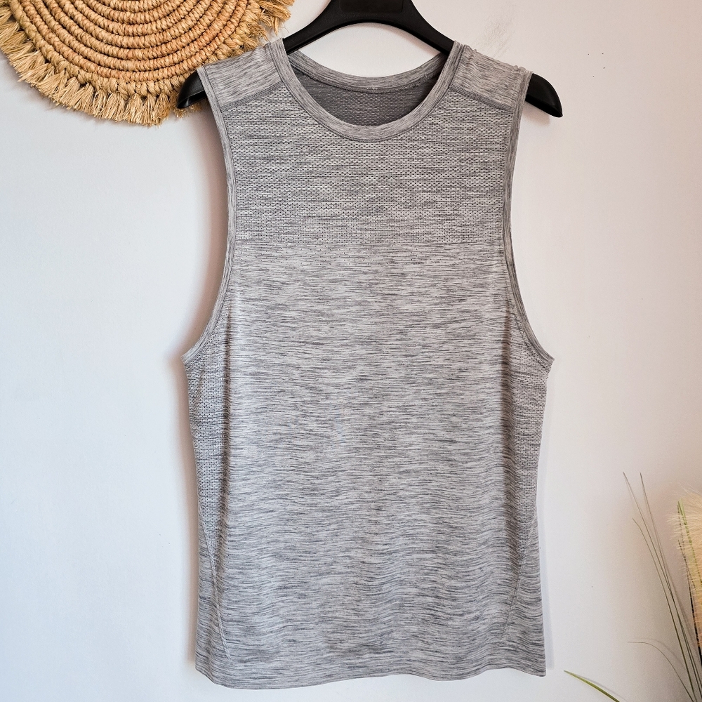 Lululemon Mens Slate Gray Metal Vent Tech Muscle Tank Top SZ Small Activewear - Picture 10 of 10